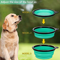 AGECASH - Cuenco plegable para perros, de silicona portátil, para viajes, ampliable para alimentar al agua de los alimentos, para el perro, gato, cuenco de viaje portátil para camping - BESTMASCOTA.COM