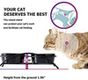 Y YHY cuencos elevados de cerámica para gatos, cuencos de agua o comida para gatos, platos dobles con soporte de metal, diseño de orejas de gato, 12 onzas - BESTMASCOTA.COM