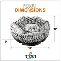 Pet Craft Supply Co. Espuma viscoelástica redonda lavable a máquina, cómoda y ultrasuave para todas las estaciones, cama para gatos y perros - BESTMASCOTA.COM