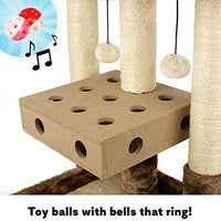 Downtown Pet Supply - Árbol y ejercitador interactivo de lujo para gatos rascadores y postes de sisal para gatito, juguetes interactivos para gatos (regular, premium, gigante, alto de 4 niveles de rasguño) - BESTMASCOTA.COM