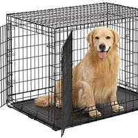 Jaula para perros Midwest Homes for Pets Ultima Pro, serie profesional, resistente, puerta doble extrafuerte, plegable, con panel divisor, bases para proteger el suelo, bandeja de plástico a prueba de fugas - BESTMASCOTA.COM