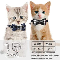 Malier 4 Pack Cat Collar Breakaway with Classic Plaid Bow Tie with Bell Perfact for Cats Kitty Kitten, Adjustable from 6.3~10.2 inch - BESTMASCOTA.COM