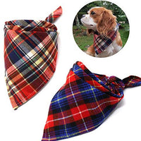 Paquete de 8 bandanas para perro y bufanda para perro, pañuelo triangular para mascotas, lavable, reversible, estampado a cuadros, pañuelo para mascotas y perros - BESTMASCOTA.COM