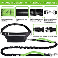 Correa para perro de LANNEY, manos libres, para correr, caminar, correr, entrenar senderismo, correa elástica retráctil para perros medianos a grandes, cinturón de cintura ajustable, costuras reflectantes, doble asa - BESTMASCOTA.COM