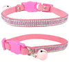 Teemerryca - Collar, diseño de lazo con brillantes, color rosa - BESTMASCOTA.COM