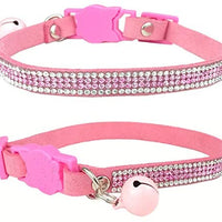 Teemerryca - Collar, diseño de lazo con brillantes, color rosa - BESTMASCOTA.COM