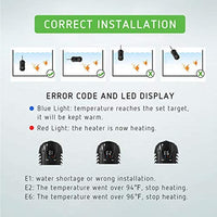 VIVOSUN Calentador sumergible para acuario de 50 W Mini calentadores de tanque de peces con pantalla inteligente LED de temperatura y controlador de temperatura externo - BESTMASCOTA.COM