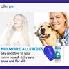 Allerpet - Eliminador de caspa para perros, botella de 12 onzas + aplicador de guante para mascotas para aplicar fácilmente la solución a tu mascota, científicamente probado para un alivio eficaz de alergias para perros, fabricado en Estados Unidos - BESTMASCOTA.COM