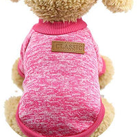 Satinior - 2 piezas de ropa para mascotas de invierno para cachorro clásico cálido abrigo de invierno para cachorro de punto ropa - BESTMASCOTA.COM