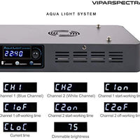 VIPARSPECTRA Control de temporizador regulable 165W 300W LED Luz de Acuario Espectro Completo para Crecimiento Coral Reef Marine Fish Tank LPS/SPS - BESTMASCOTA.COM