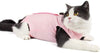 Coppthinktu - Traje de recuperación de gatos para heridas abdominales o enfermedades de la piel, transpirable E-Collar Alternativa para gatos y perros, después de cirugía desgaste anti lamer heridas - BESTMASCOTA.COM