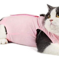 Coppthinktu - Traje de recuperación de gatos para heridas abdominales o enfermedades de la piel, transpirable E-Collar Alternativa para gatos y perros, después de cirugía desgaste anti lamer heridas - BESTMASCOTA.COM