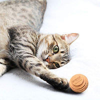 Americat Company Set de 3 Juguetes de pelota de gato en Estados Unidos - Ejercicio, Caza, Chase, Fetch, Bat - Pelotas de oblea para juegos independientes e interactivos - BESTMASCOTA.COM