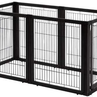 richell Convertible Elite Pet Puerta – 6 Paneles, color negro - BESTMASCOTA.COM