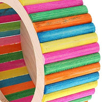 Balacoo Hámster Rueda Juguete Mascota Juguete de Madera Silencioso Spinner Juguete fror Guinea Pig Chinchillas Ardilla Juguetes Suministros (Colorido) - BESTMASCOTA.COM