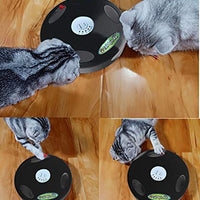 Juguete para gato robótico interactivo PetDroid, juguete para colgar eléctrico oculto con movimiento para gato y ratón, segunda generación (negro) (cola de ratón blanco) - BESTMASCOTA.COM