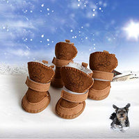 URBEST botas para perros con velcro, 2 pares, color marrón - BESTMASCOTA.COM