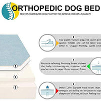 Cama para perro de espuma de memoria ortopédica de alta calidad de 7 pulgadas de grosor con almohada y funda extraíble fácil de lavar con parte inferior antideslizante. Incluye forro impermeable para perros grandes. - BESTMASCOTA.COM
