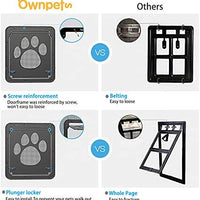 OWNPETS Puerta de pantalla para mascotas, pantalla magnética con cierre automático, puerta negra para puerta pequeña de perro y gato S: 8.0 x 10.0 x 0.3 in/L: 12.0 x 14.0 x 0.4 in - BESTMASCOTA.COM