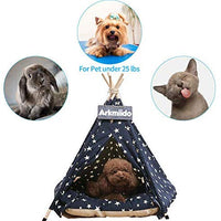 Cama para perro y gato Arkmiido con cojín, tiendas de lujo para perros y casas de mascotas con cojín y pizarra - BESTMASCOTA.COM