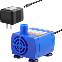 Veken Bomba de repuesto para fuente de agua para gato, fuente de mascotas, ultra silenciosa, larga vida útil, bomba de agua con adaptador y cable de alimentación de 6 pies - BESTMASCOTA.COM