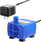Veken Bomba de repuesto para fuente de agua para gato, fuente de mascotas, ultra silenciosa, larga vida útil, bomba de agua con adaptador y cable de alimentación de 6 pies - BESTMASCOTA.COM