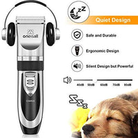 Kit de Corte para mascotas, bajo nivel de ruido Oneisall perro y gato, eléctrico, recargable e inalámbrico Set de cortauñas - BESTMASCOTA.COM