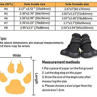 Zacro Botas protectoras para perro, 4 unidades, zapatos impermeables para perros medianos a grandes, zapatos protectores con dos correas de sujeción reflectantes y suela antideslizante resistente, tamaño: 4 – 8 - BESTMASCOTA.COM