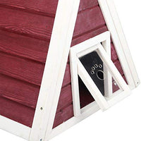 Petsfit - Casa de gato triangular para exteriores con puerta de escape para todos los gatos - BESTMASCOTA.COM