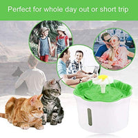 PingPIN Cat Water Fountain, 2.6L/88oz Pet Water Fountain, Flower Drinking Water Fountain for Cats with 2 Replacement Filters, Automatic Fountain for Cats, Dogs, Small Animals - BESTMASCOTA.COM