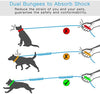 SHINE HAI - Correa para perro con doble elástico para manos libres, control gratuito para perros de hasta 150 libras, correa elástica duradera de doble asa con cinturón ajustable para correr, correr o caminar, gris - BESTMASCOTA.COM
