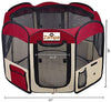 Zampa Portable Foldable Pet playpen Exercise Pen Kennel + Carrying Case for Larges Dogs Small Puppies/Cats | Indoor/Outdoor Use | Water Resistant - BESTMASCOTA.COM