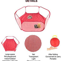 Amakunft C&C - Tienda de campaña para animales pequeños, transpirable y transparente, parque de juegos para mascotas, valla para ejercicio al aire libre/interior, valla para jardín portátil para cobayas, conejos, hámster, chinchchillas y erizos - BESTMASCOTA.COM