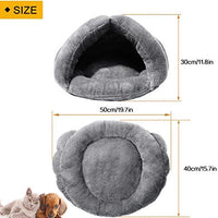 Mojonnie - Cama de gato con forro polar suave para calentar y calentar con forma de triángulo para gatos, invierno, mascotas - BESTMASCOTA.COM