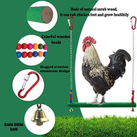 GABraden - Columpio de pollo natural esmerilado de madera colorida para gallinas, hecho a mano, juguete para pájaros, loros, gallinas, guacamayos, accesorios para gallineros - BESTMASCOTA.COM