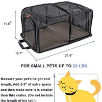 SMONT - Caja plegable para mascotas de lados suaves para gatos medianos, perros pequeños y conejos, transportador de viaje para mascotas, casa para mascotas para interior y exterior - BESTMASCOTA.COM