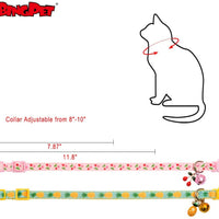 BINGPET - Collar para gato con campana, 2 collares de seguridad ajustables para gato, piña y cereza - BESTMASCOTA.COM