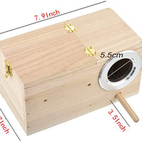 PINVNBY - Caja de madera para pájaros y loros (tamaño: 7.9 in) - BESTMASCOTA.COM