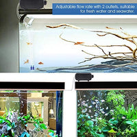UPMCT Bomba de aire para acuario con válvula de aire ajustable de doble salida, bomba de aire de oxígeno ultrasilenciosa con accesorios de piedras de aire, válvulas de retención de tubo de silicona, apto para tanque de 1 – 80 galones - BESTMASCOTA.COM