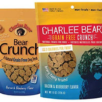 Charlee Bear Crunch Grain Free Dog Treats - Bacon and Blueberry Flavor - 8 oz Packs - BESTMASCOTA.COM