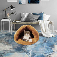 Mojonnie - Cama de gato con forro polar suave para calentar y calentar con forma de triángulo para gatos, invierno, mascotas - BESTMASCOTA.COM