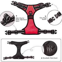 PoyPet 2019 - Arnés para perro con 4 hebillas a presión, reflectante con 2 ganchos delanteros y traseros y un mango de fácil control [no necesita pasar por encima de la cabeza del perro] - BESTMASCOTA.COM
