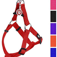 Arnés ajustable Pupteck para perro, medida básica de cachorro, de nailon, chaleco para pasear en exteriores con etiqueta de identificación - BESTMASCOTA.COM
