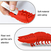 HETOO Cat Toys,Interactive Cat Toothbrush Catnip Chew Treat Toy for Kitten Kitty Cats Teeth Cleaning Dental Care,Crayfish Shape Pet Toy Cat - BESTMASCOTA.COM