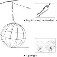 Tfwadmx Rabbit Hay Feeder, Grass Play Hay Ball Chew Toy 2 in 1 Stainless Steel Food and Grass Frame Bowls, Small Animals Hay Manger Dispenser for Hamsters Gerbils Rat Chinchillas Guinea Pigs - BESTMASCOTA.COM