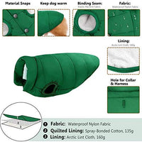 ASENKU Abrigo de invierno impermeable para perro, resistente al viento, chaleco cálido para perro, para clima frío, ropa para mascotas con 2 capas de forro polar para perros - BESTMASCOTA.COM