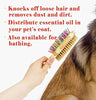 HOP Home of Paws Cepillo para perros y masajeadores, gatos y otros animales – Pines para desenredar pelo y cerdas suavizantes para pelaje, bambú natural - BESTMASCOTA.COM