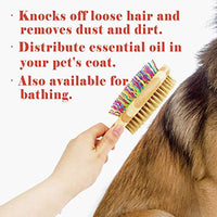 HOP Home of Paws Cepillo para perros y masajeadores, gatos y otros animales – Pines para desenredar pelo y cerdas suavizantes para pelaje, bambú natural - BESTMASCOTA.COM