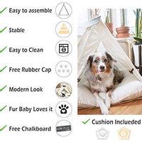 Little Dove Teepee Dog & Cat – Cama perro Tiendas de campaña portátil & Pet Casas Beige para Perros Pequeños Color 24 inch (con o sin cojín opcional) - BESTMASCOTA.COM