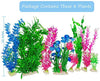 Otterly Pets Plantas de plástico para decoración de peceras grandes artificiales, decoración de acuario y accesorios, paquete de 8 - BESTMASCOTA.COM